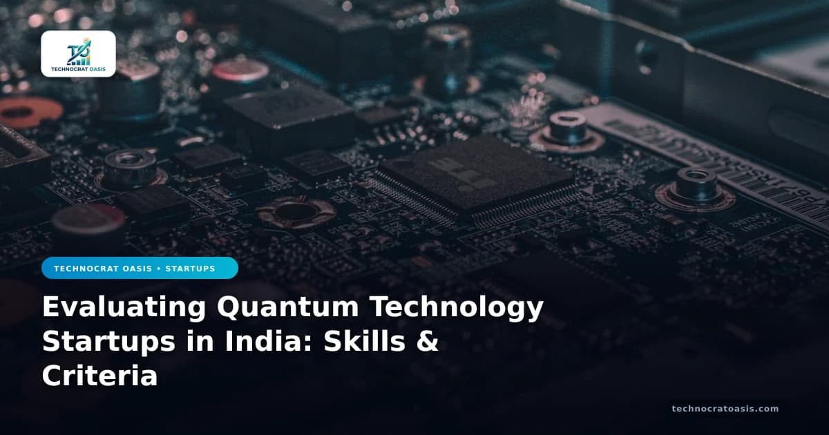 Evaluating Quantum Technology Startups in India: Skills & Criteria