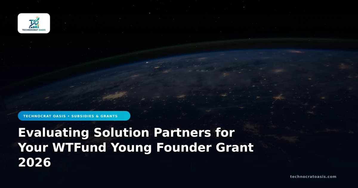 Evaluating Solution Partners for Your WTFund Young Founder Grant 2026
