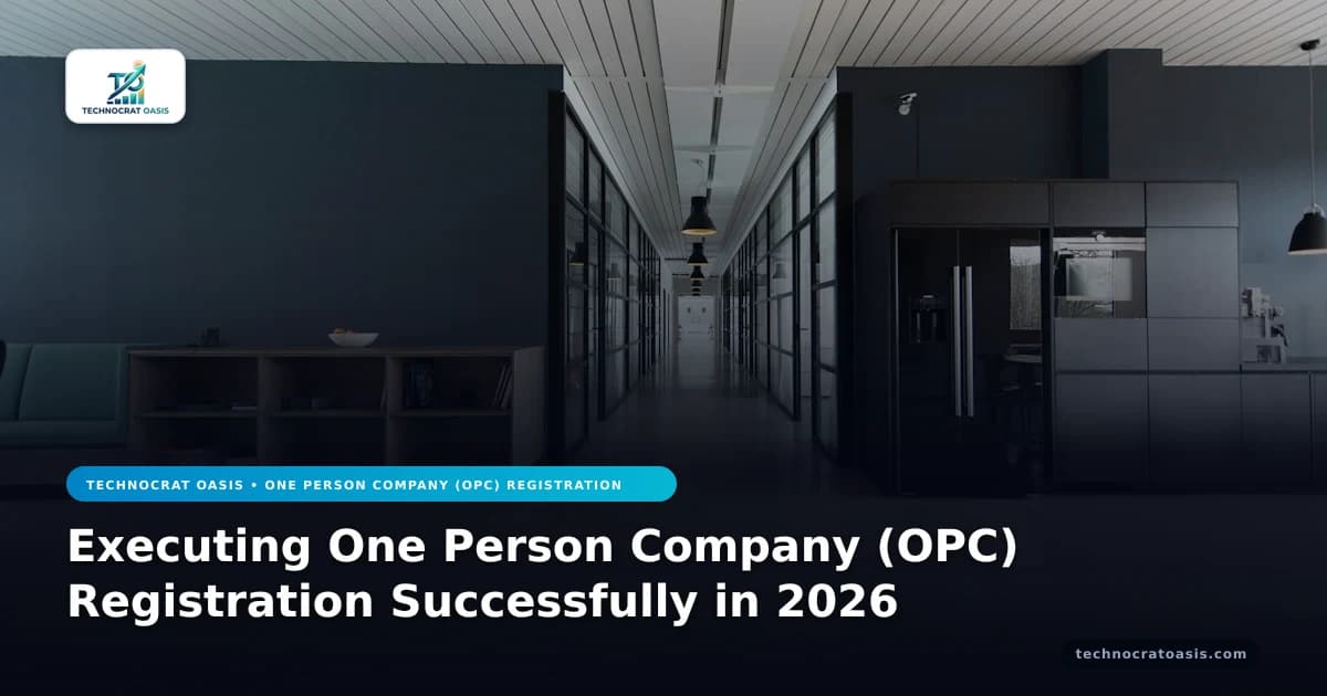 Executing One Person Company (OPC) Registration Successfully in 2026