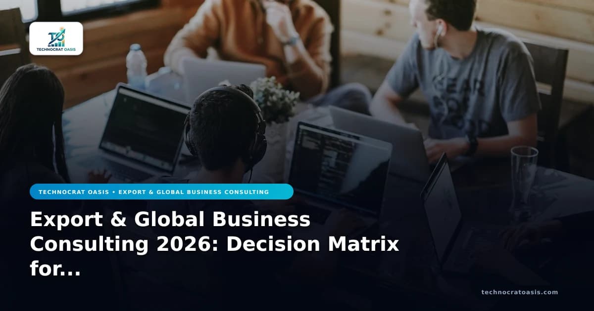 Export & Global Business Consulting 2026: Decision Matrix for Scaling