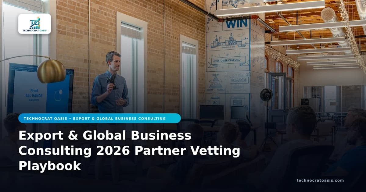 Export & Global Business Consulting 2026 Partner Vetting Playbook