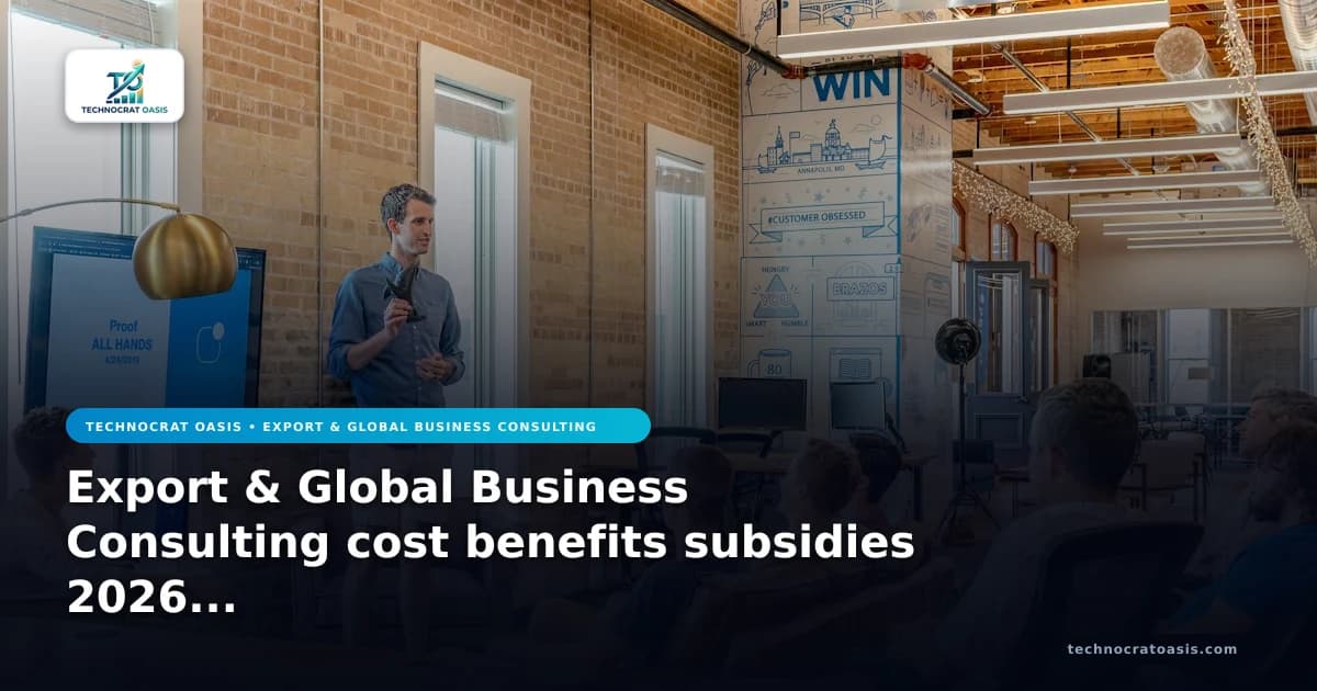 Export & Global Business Consulting cost benefits subsidies 2026 ROI