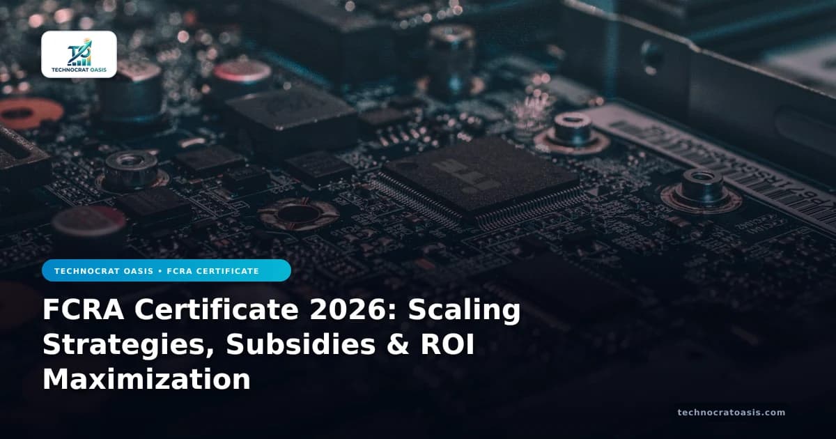 FCRA Certificate 2026: Scaling Strategies, Subsidies & ROI Maximization