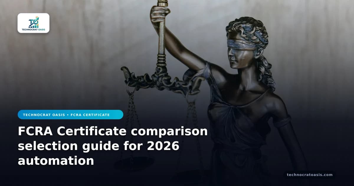 FCRA Certificate comparison selection guide for 2026 automation