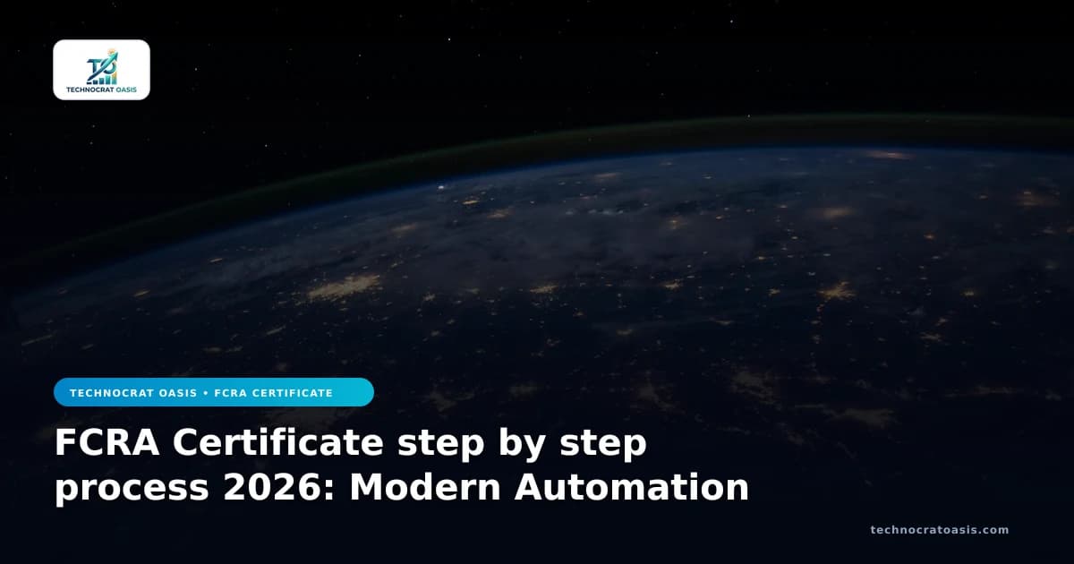 FCRA Certificate step by step process 2026: Modern Automation