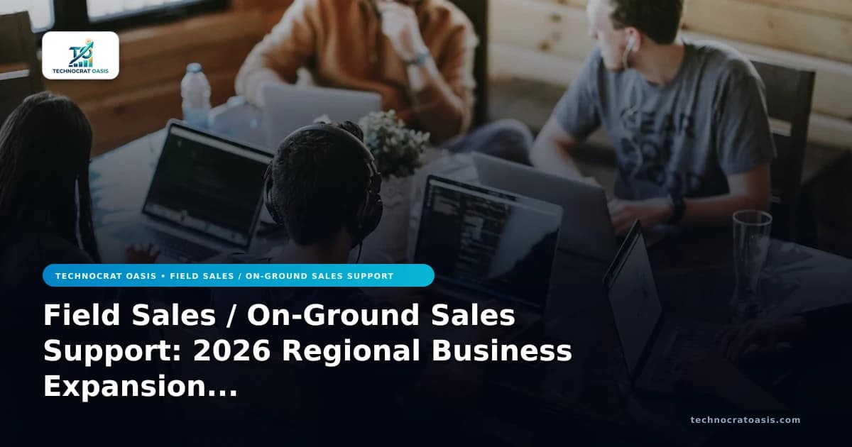 Field Sales / On-Ground Sales Support: 2026 Regional Business Expansion Playbook