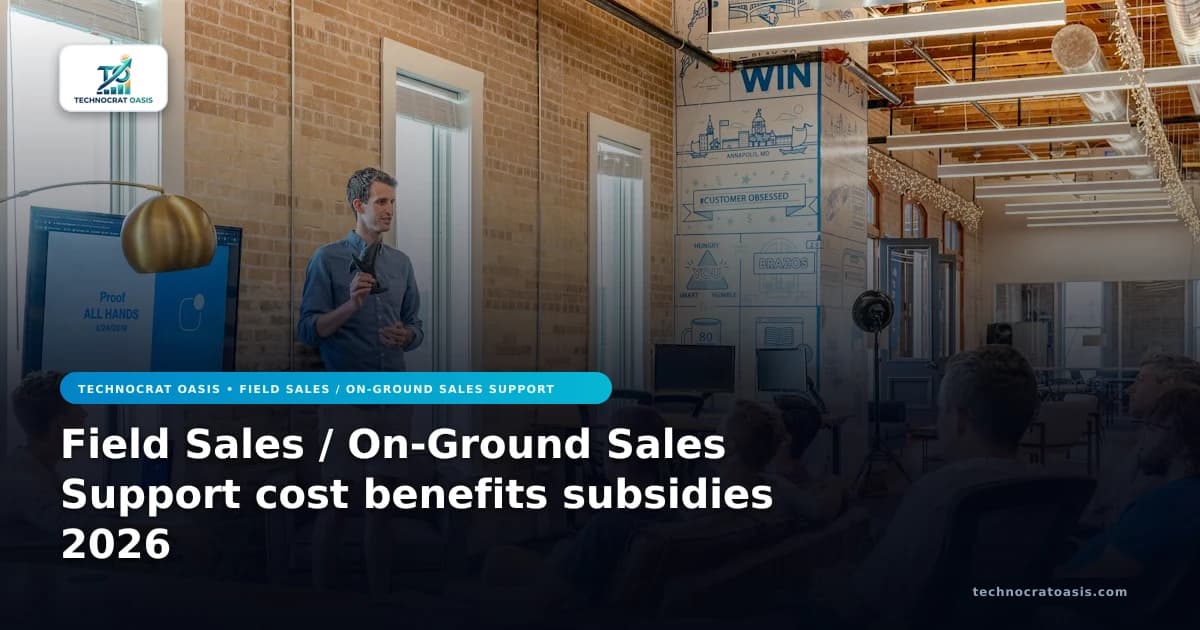 Field Sales / On-Ground Sales Support cost benefits subsidies 2026