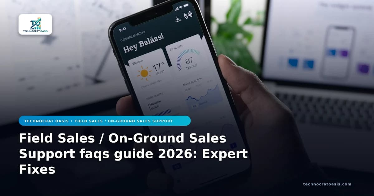 Field Sales / On-Ground Sales Support faqs guide 2026: Expert Fixes