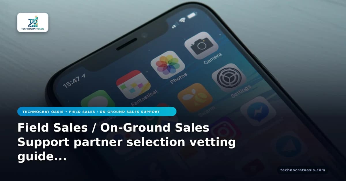 Field Sales / On-Ground Sales Support partner selection vetting guide 2026