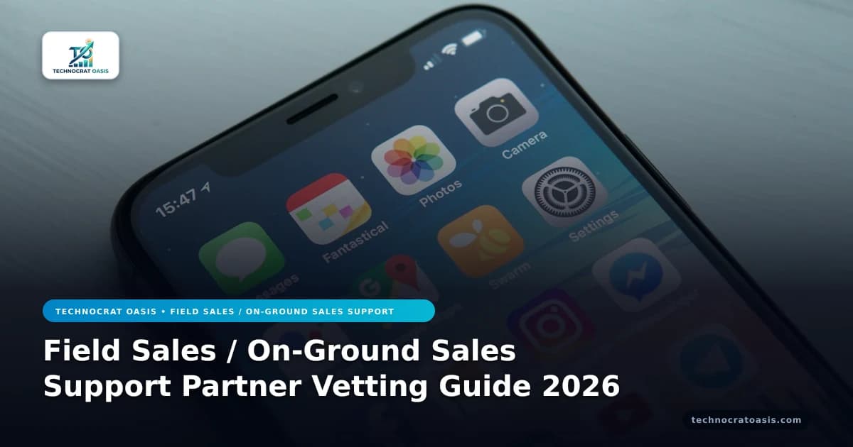 Field Sales / On-Ground Sales Support Partner Vetting Guide 2026
