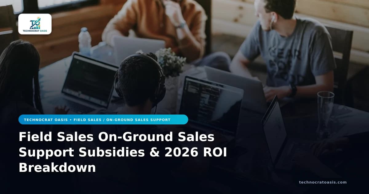 Field Sales On-Ground Sales Support Subsidies & 2026 ROI Breakdown