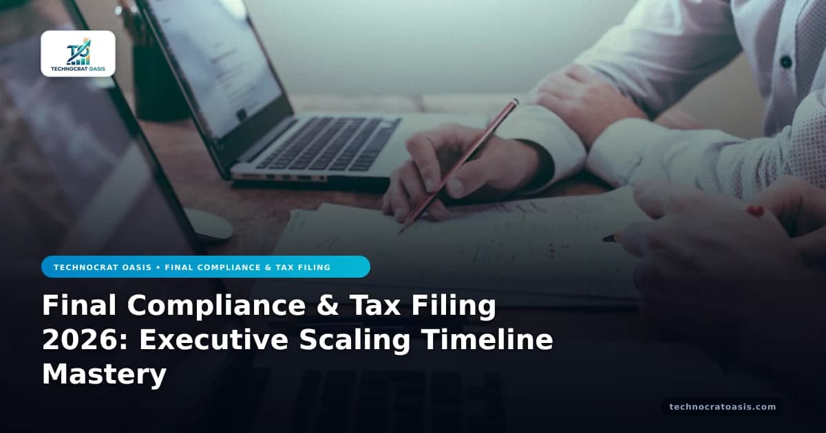 Final Compliance & Tax Filing 2026: Executive Scaling Timeline Mastery