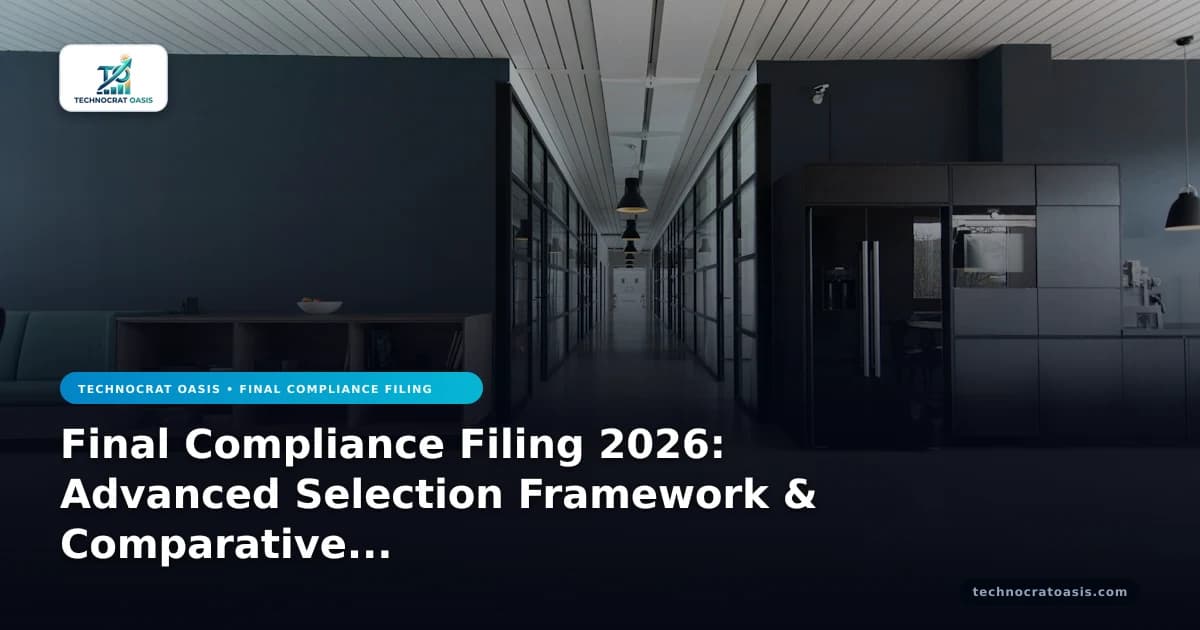 Final Compliance Filing 2026: Advanced Selection Framework & Comparative Guide