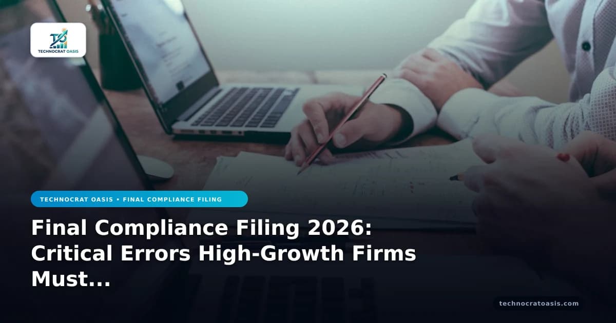 Final Compliance Filing 2026: Critical Errors High-Growth Firms Must Dodge