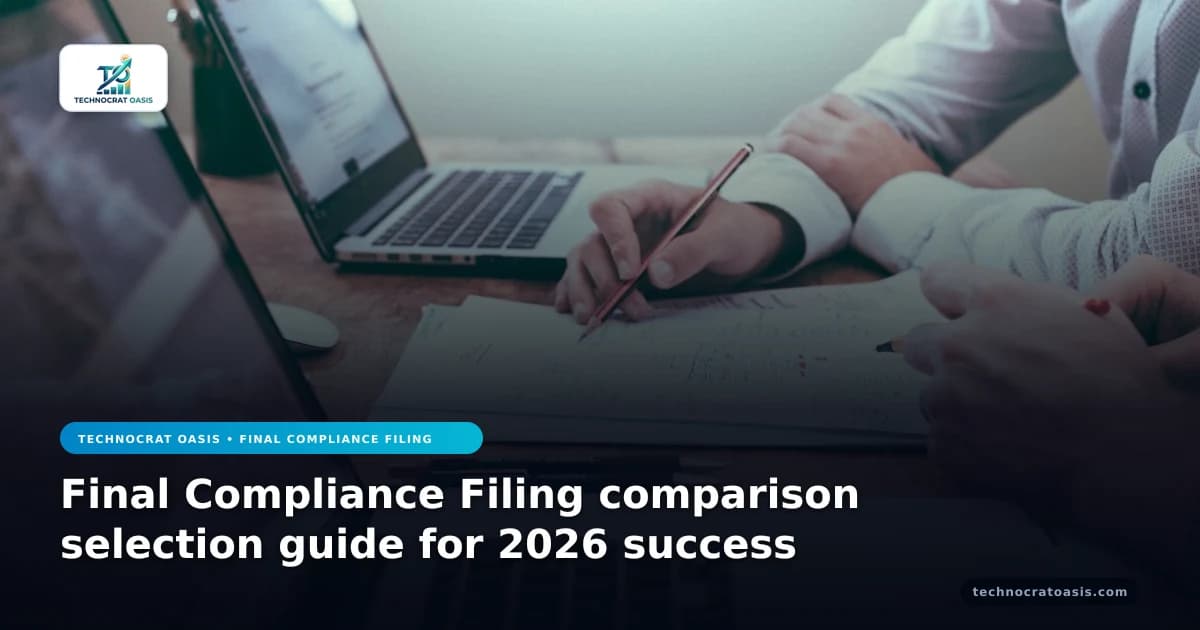 Final Compliance Filing comparison selection guide for 2026 success