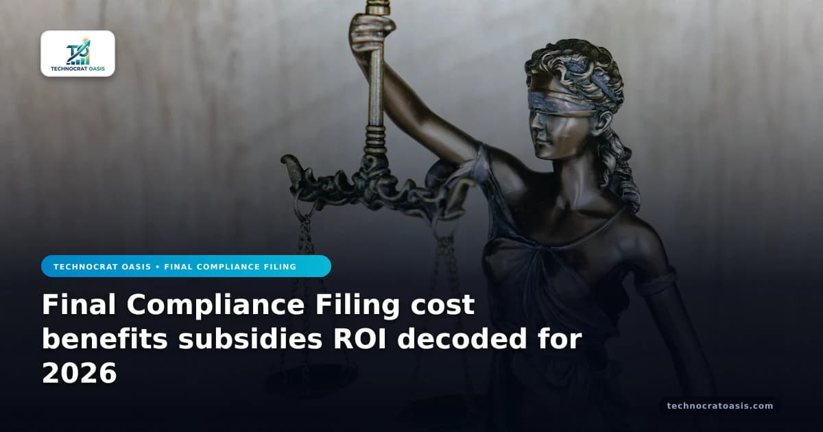 Final Compliance Filing cost benefits subsidies ROI decoded for 2026
