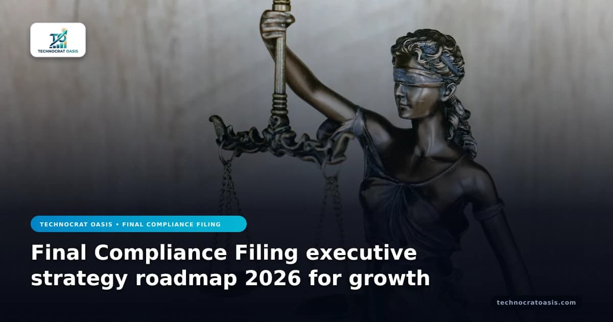 Final Compliance Filing executive strategy roadmap 2026 for growth