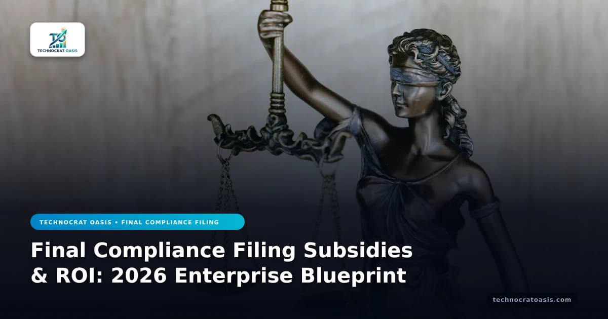 Final Compliance Filing Subsidies & ROI: 2026 Enterprise Blueprint