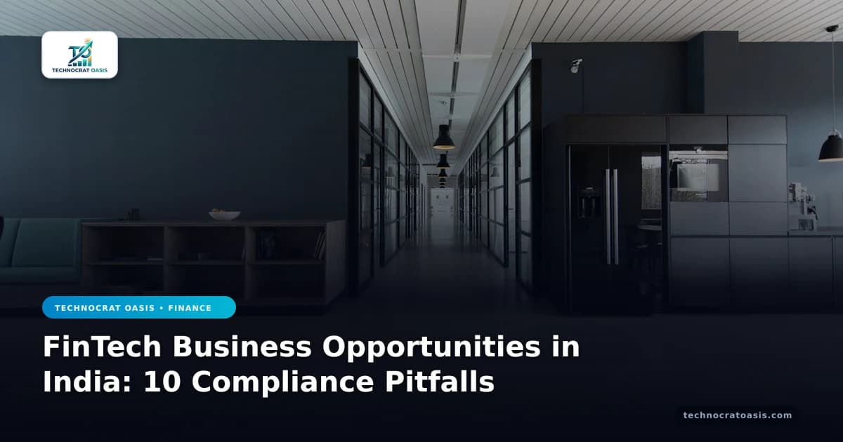 FinTech Business Opportunities in India: 10 Compliance Pitfalls