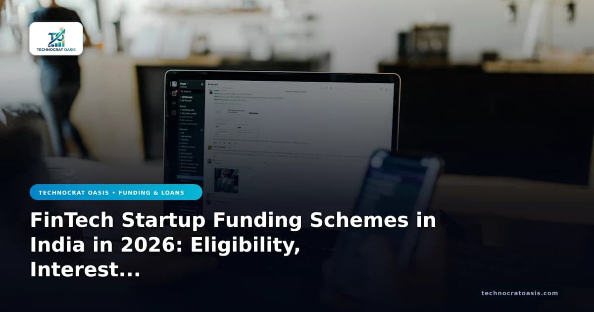 FinTech Startup Funding Schemes in India in 2026: Eligibility, Interest Rates & Application Process