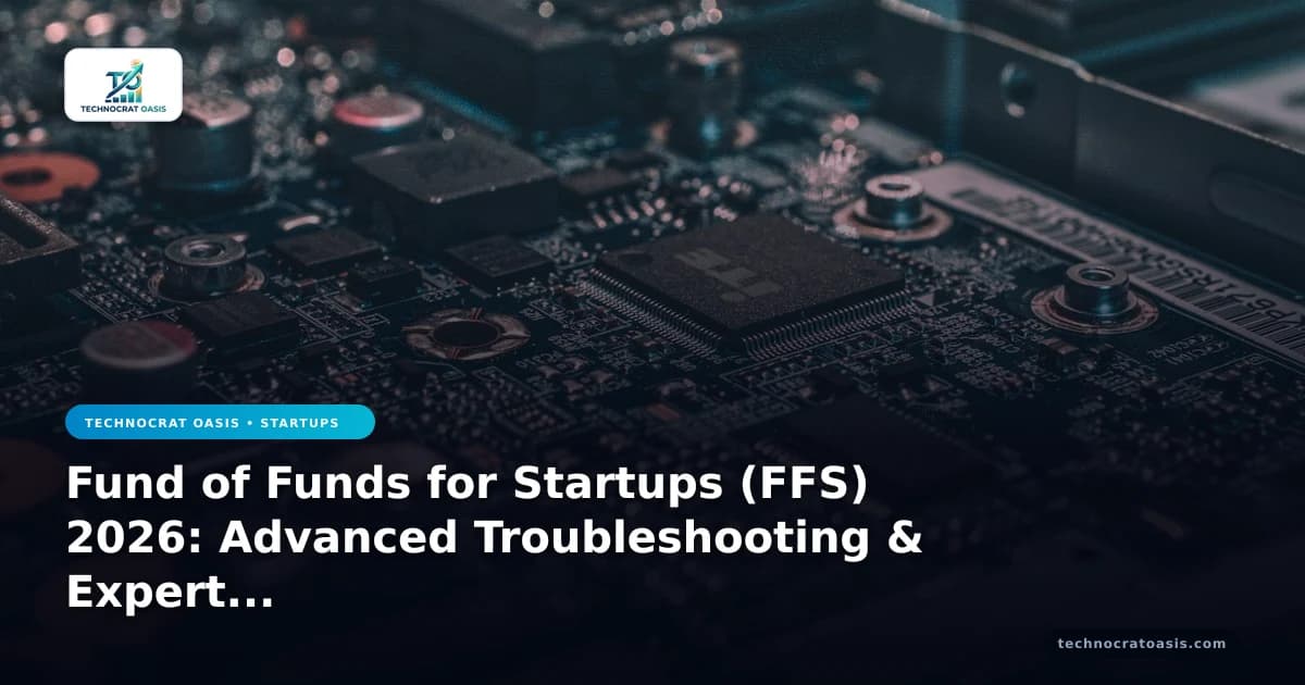 Fund of Funds for Startups (FFS) 2026: Advanced Troubleshooting & Expert Solutions