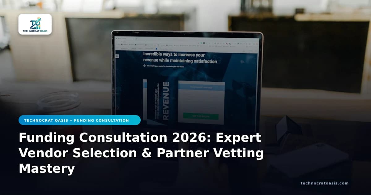 Funding Consultation 2026: Expert Vendor Selection & Partner Vetting Mastery