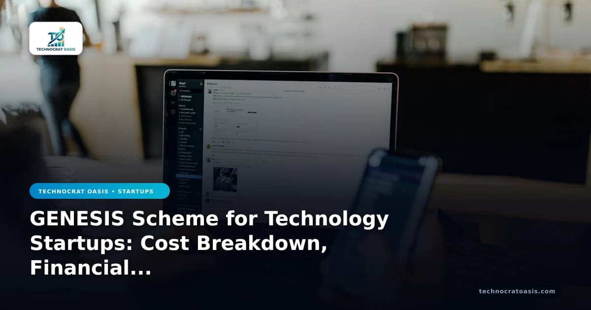 GENESIS Scheme for Technology Startups: Cost Breakdown, Financial Benefits