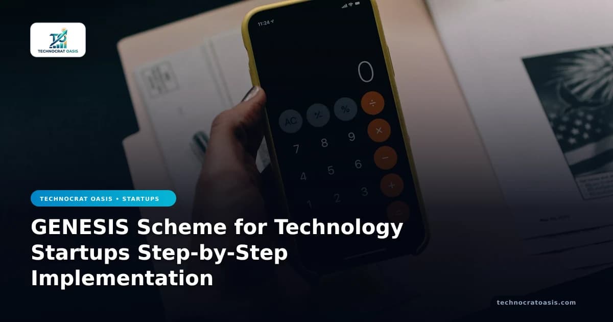 GENESIS Scheme for Technology Startups Step-by-Step Implementation