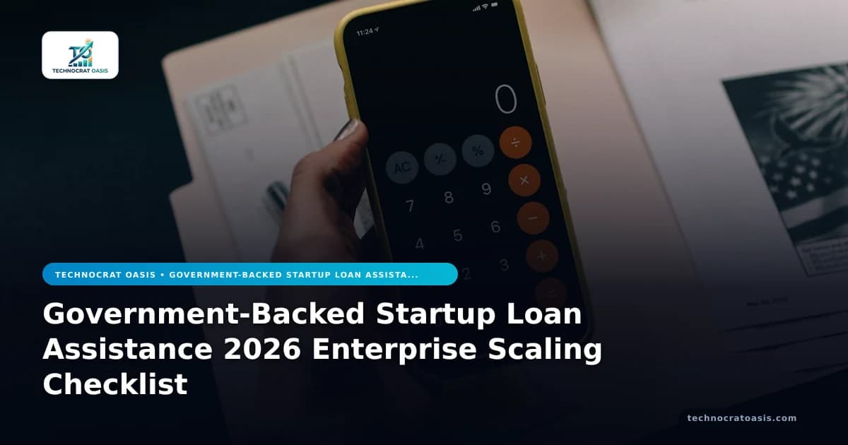 Government-Backed Startup Loan Assistance 2026 Enterprise Scaling Checklist