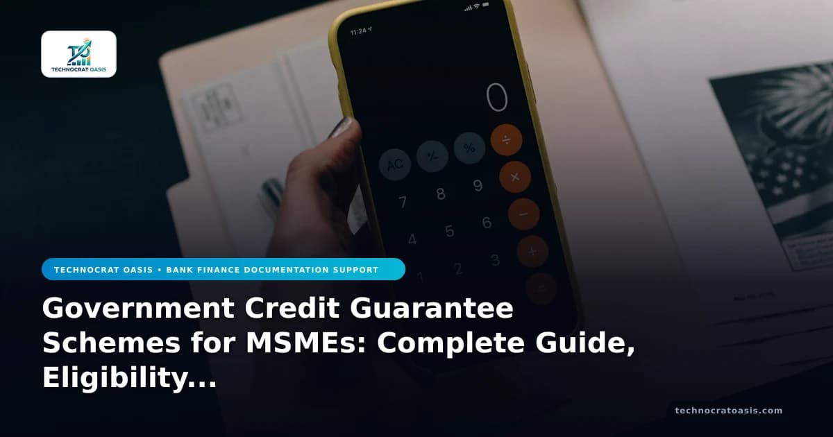 Government Credit Guarantee Schemes for MSMEs: Complete Guide, Eligibility & Benefits (2026)