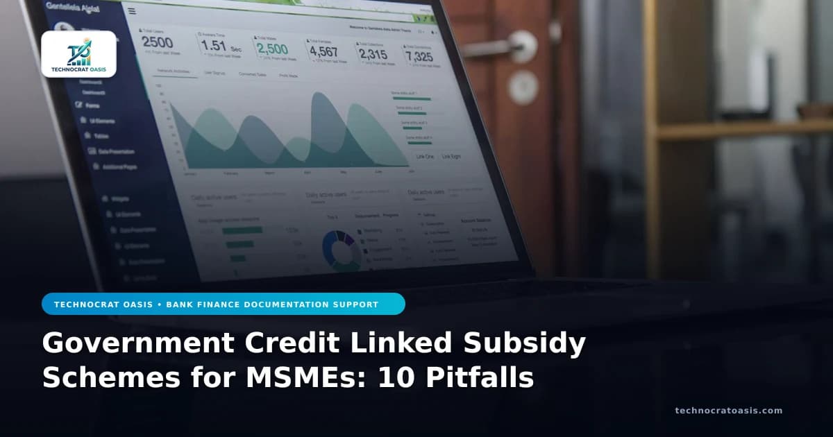 Government Credit Linked Subsidy Schemes for MSMEs: 10 Pitfalls