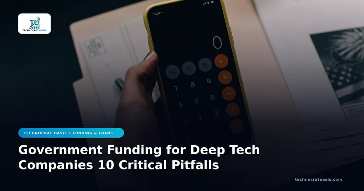 Government Funding for Deep Tech Companies 10 Critical Pitfalls