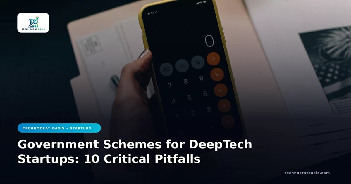 Government Schemes for DeepTech Startups: 10 Critical Pitfalls