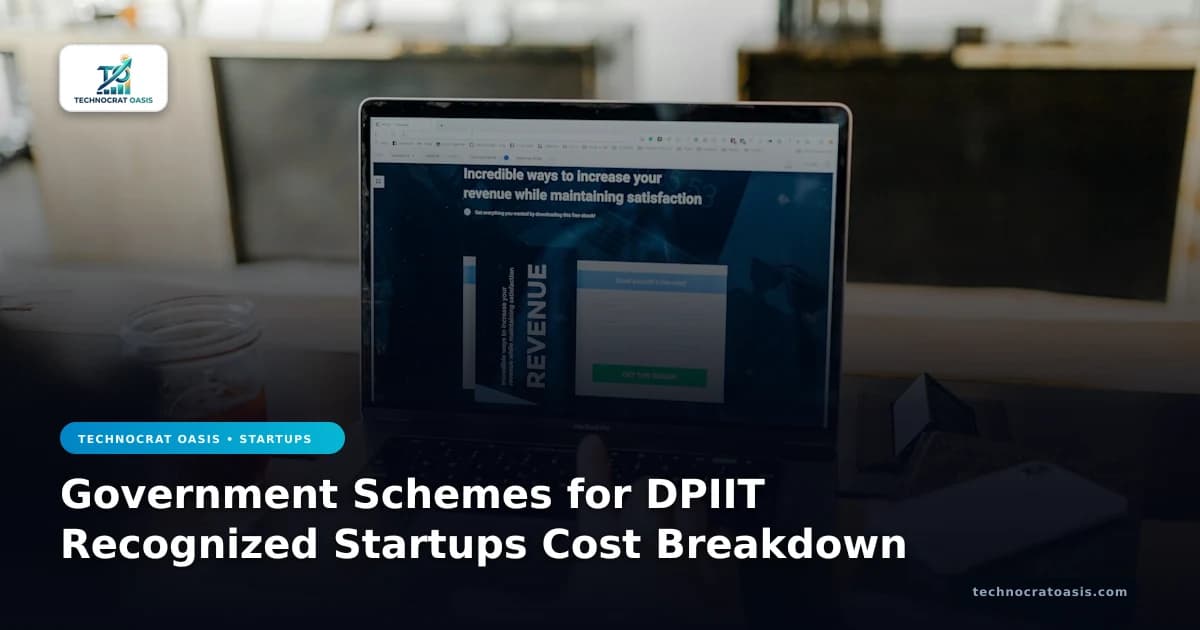 Government Schemes for DPIIT Recognized Startups Cost Breakdown
