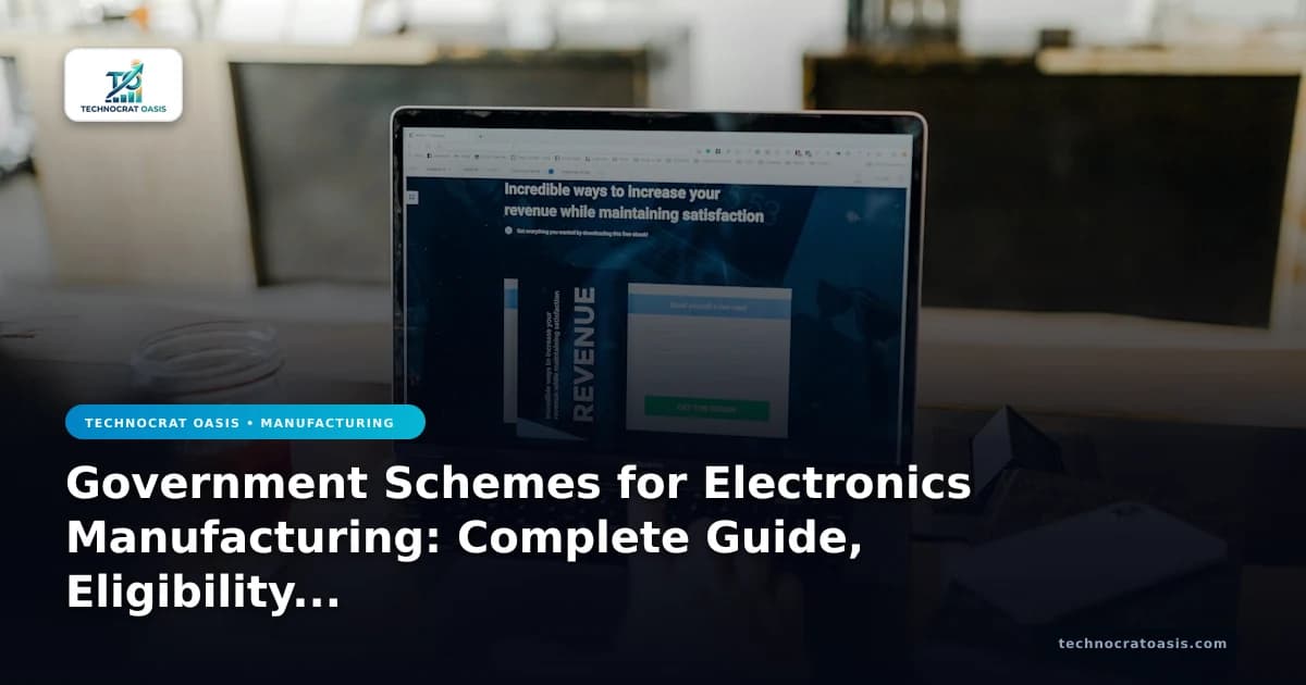 Government Schemes for Electronics Manufacturing: Complete Guide, Eligibility & Benefits (2026)