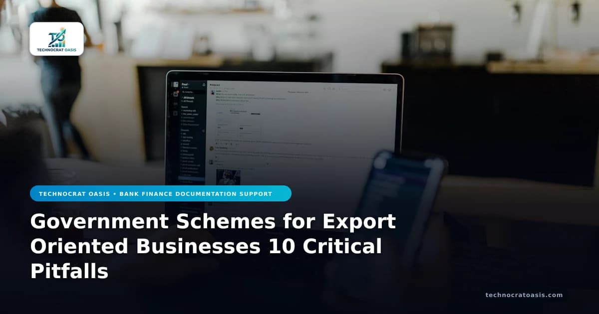 Government Schemes for Export Oriented Businesses 10 Critical Pitfalls