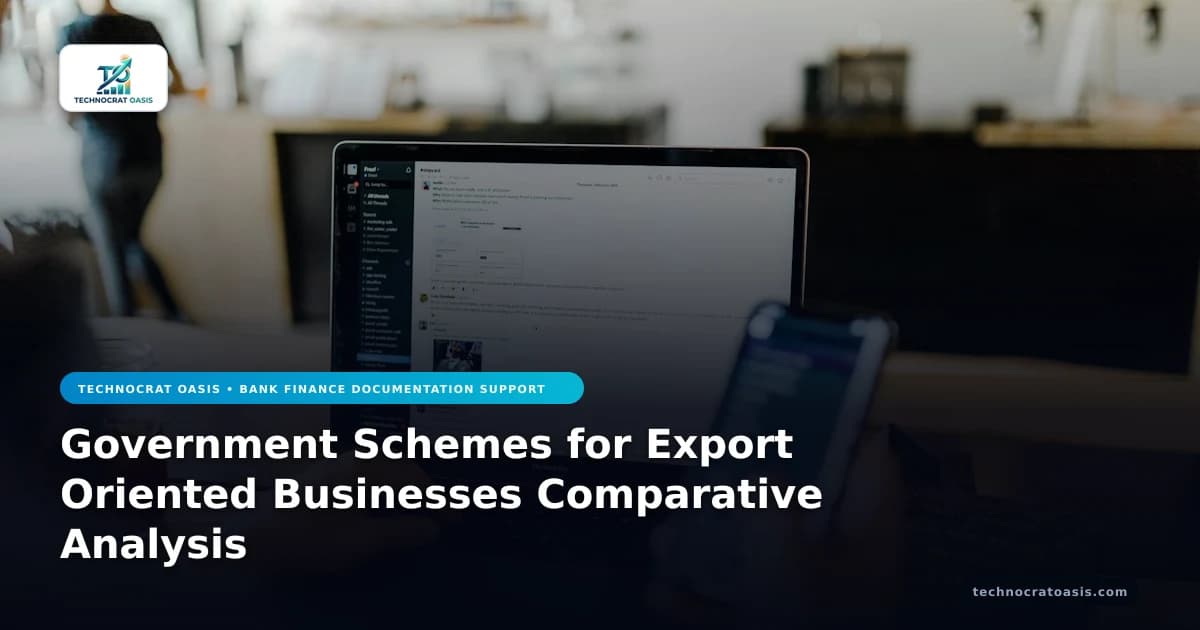 Government Schemes for Export Oriented Businesses Comparative Analysis