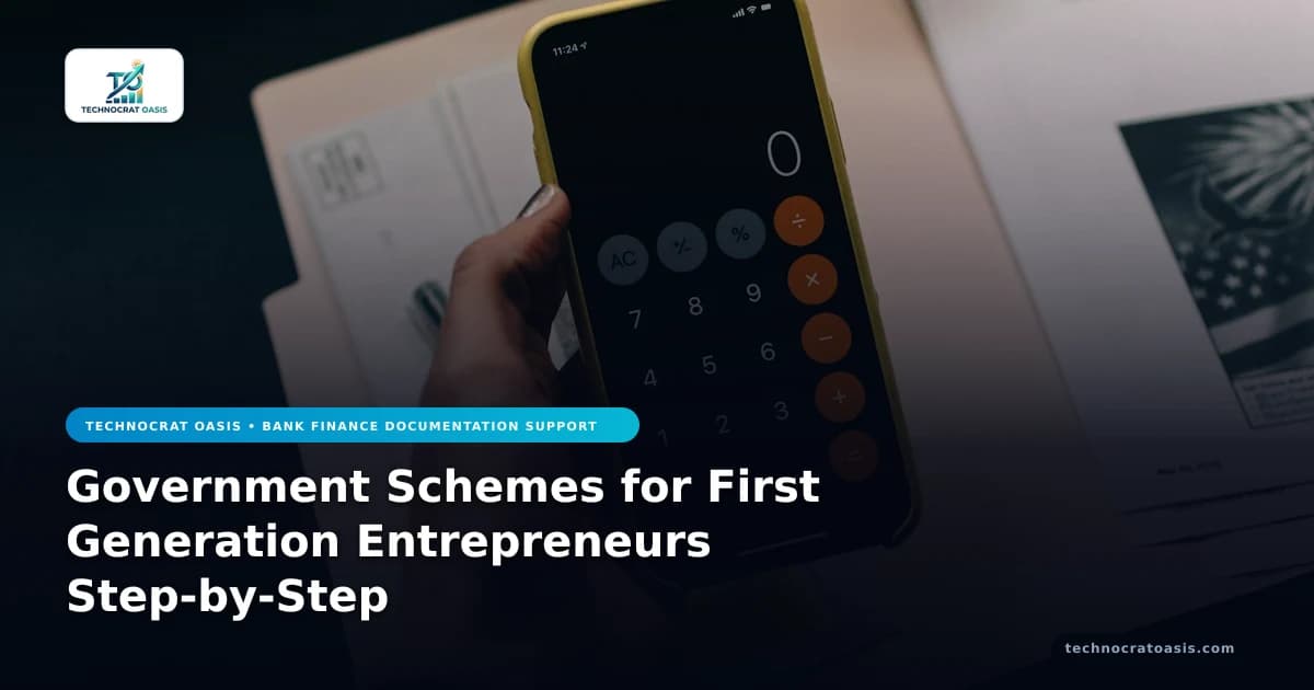 Government Schemes for First Generation Entrepreneurs Step-by-Step