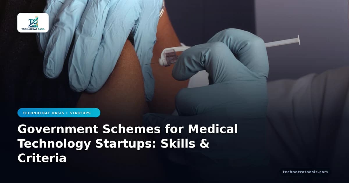 Government Schemes for Medical Technology Startups: Skills & Criteria