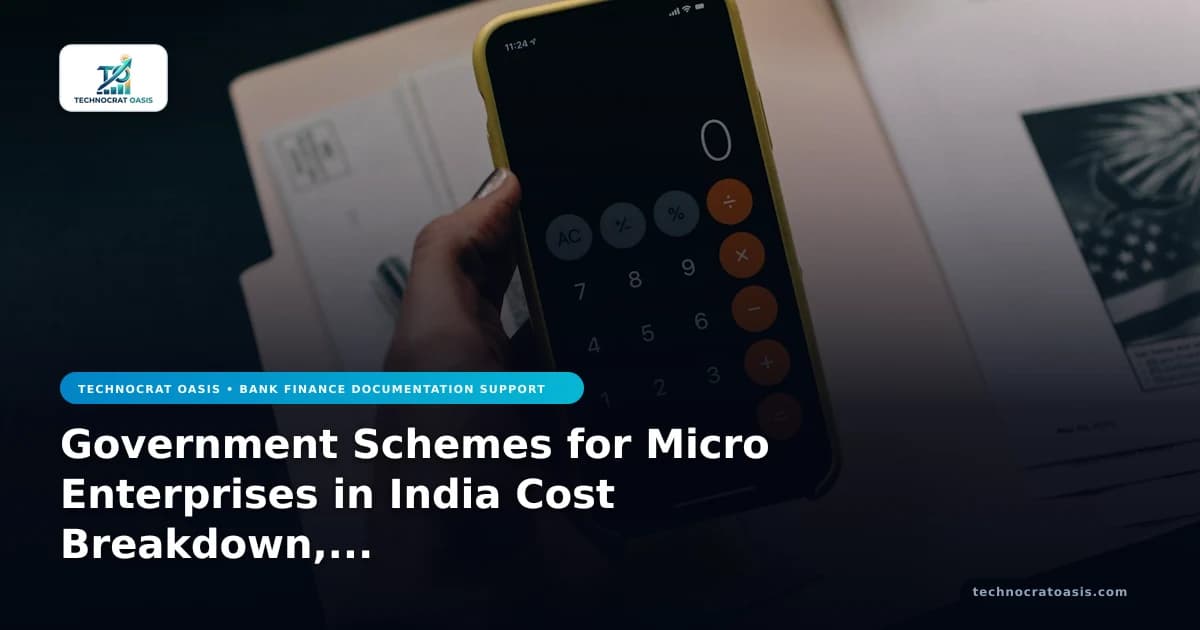 Government Schemes for Micro Enterprises in India Cost Breakdown, Financial Benefits