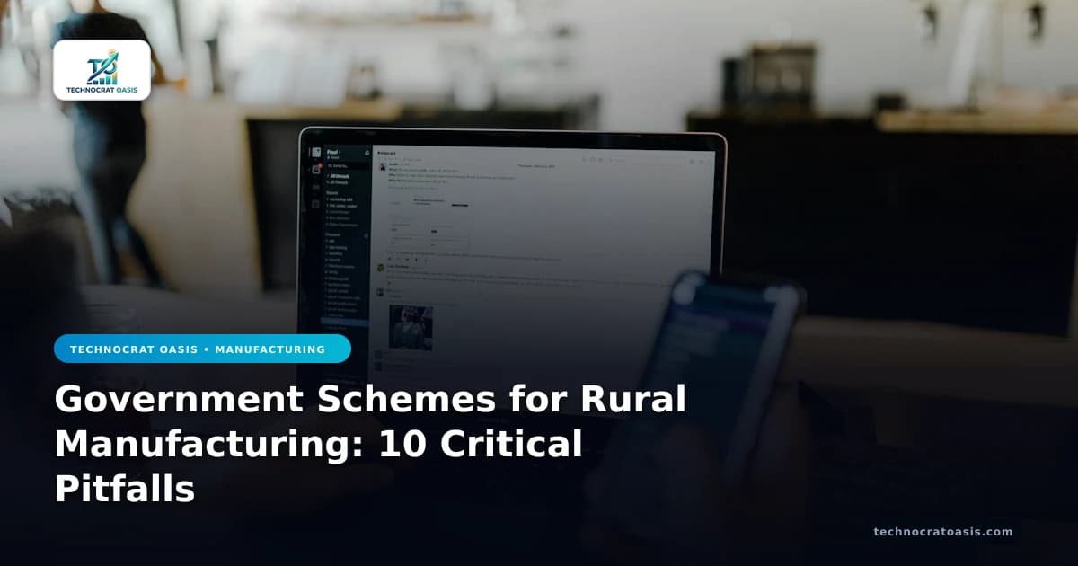 Government Schemes for Rural Manufacturing: 10 Critical Pitfalls