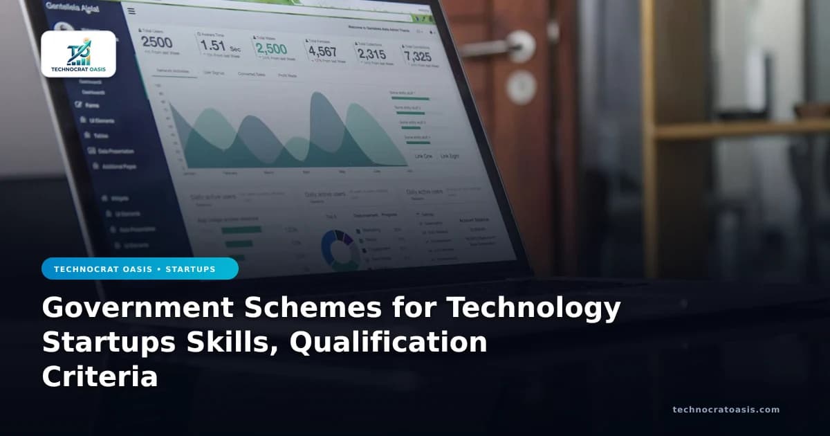Government Schemes for Technology Startups Skills, Qualification Criteria