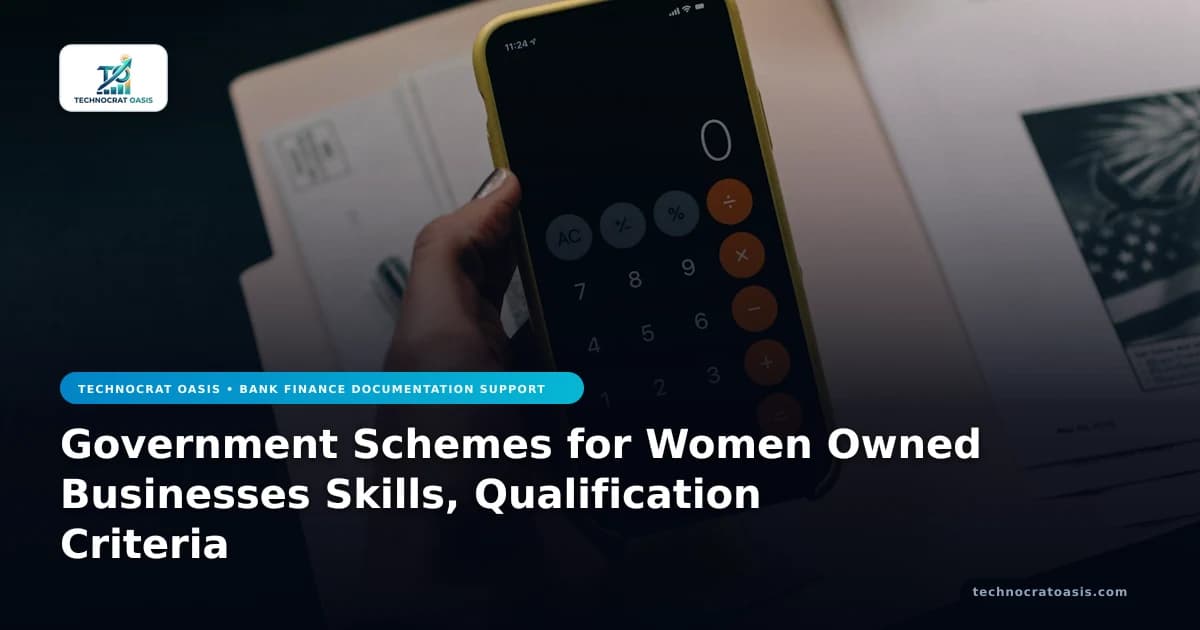 Government Schemes for Women Owned Businesses Skills, Qualification Criteria