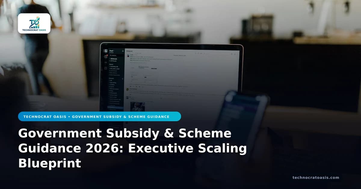 Government Subsidy & Scheme Guidance 2026: Executive Scaling Blueprint