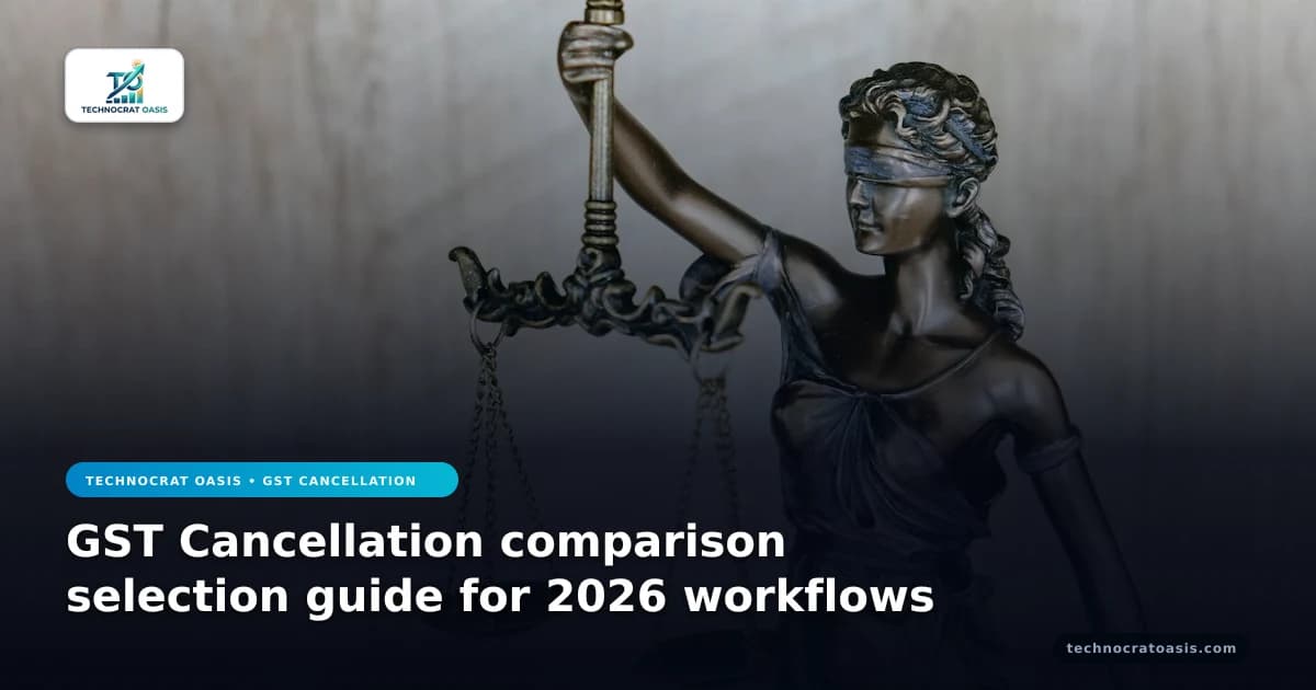 GST Cancellation comparison selection guide for 2026 workflows