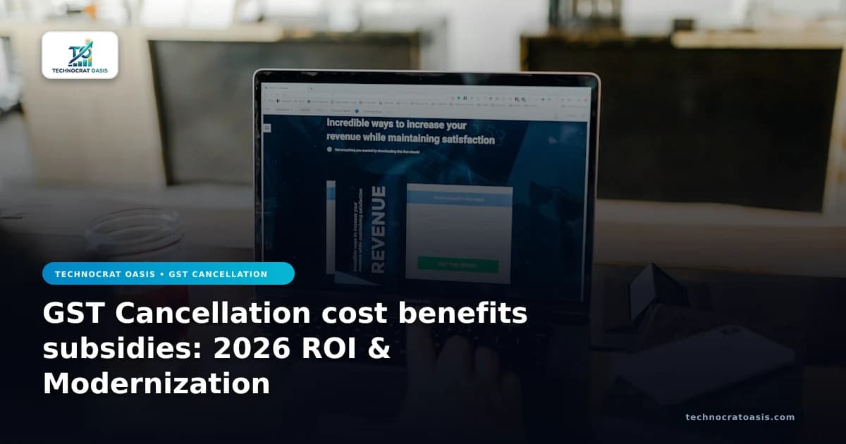 GST Cancellation cost benefits subsidies: 2026 ROI & Modernization