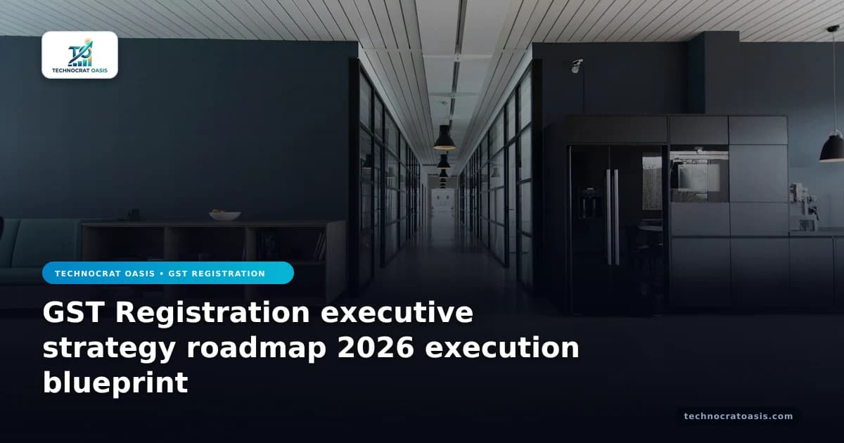 GST Registration executive strategy roadmap 2026 execution blueprint