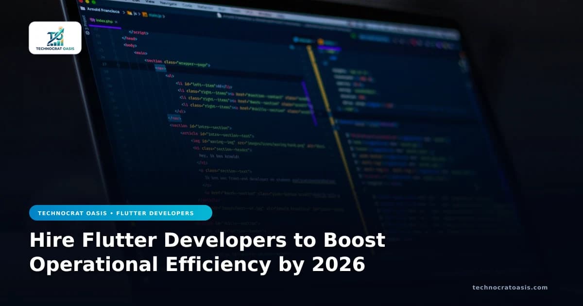 Hire Flutter Developers to Boost Operational Efficiency by 2026