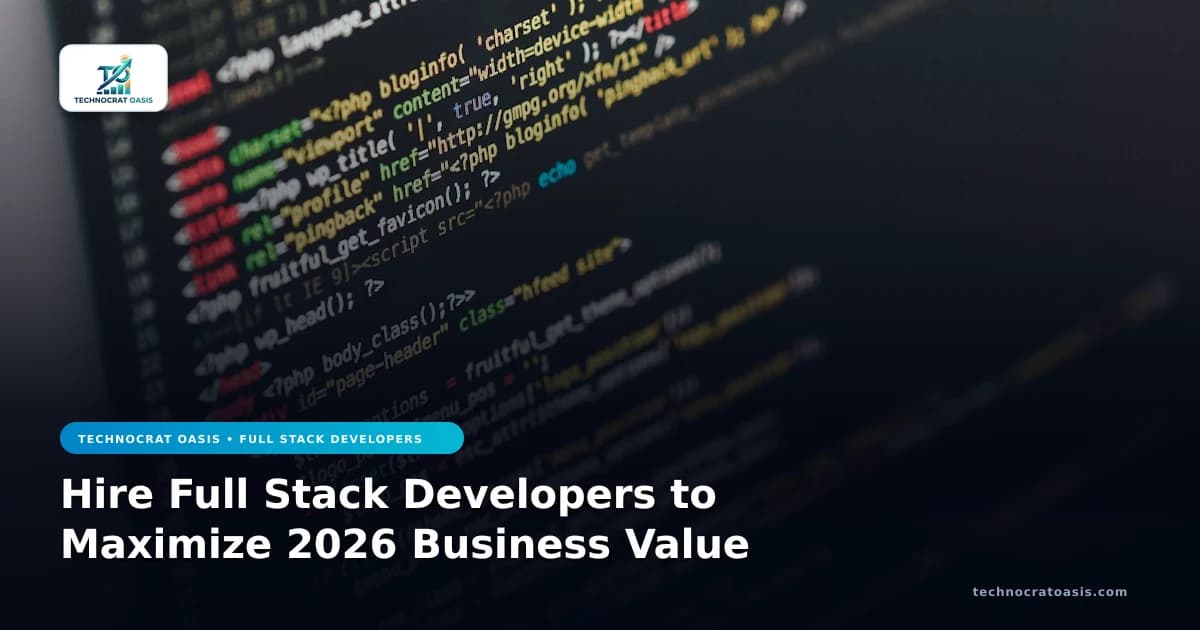 Hire Full Stack Developers to Maximize 2026 Business Value