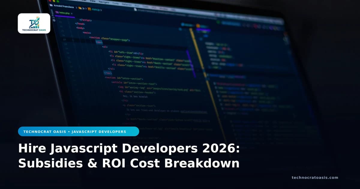 Hire Javascript Developers 2026: Subsidies & ROI Cost Breakdown